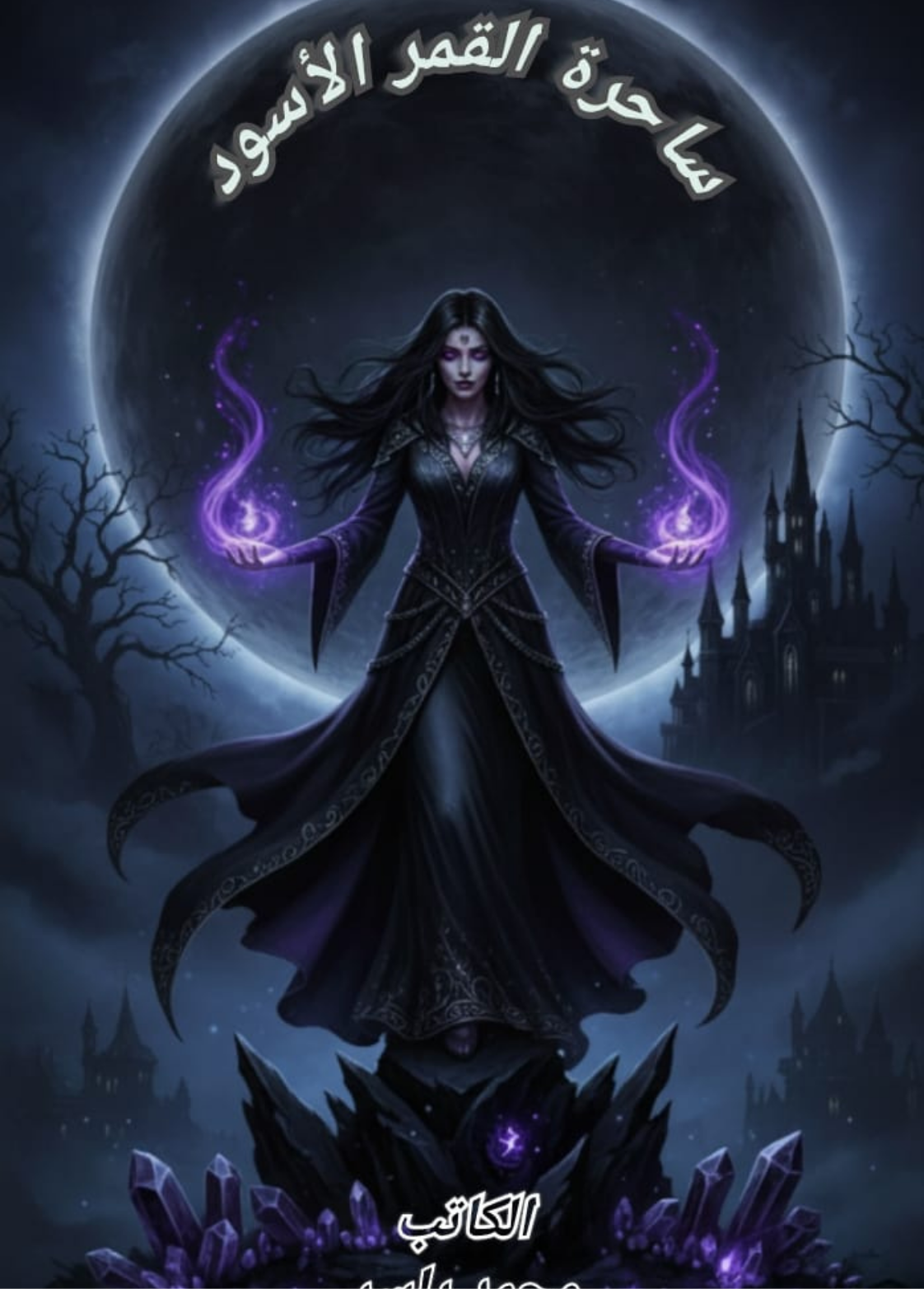 غلاف كتاب ساحرة القمر الأسود - محمد ياسر