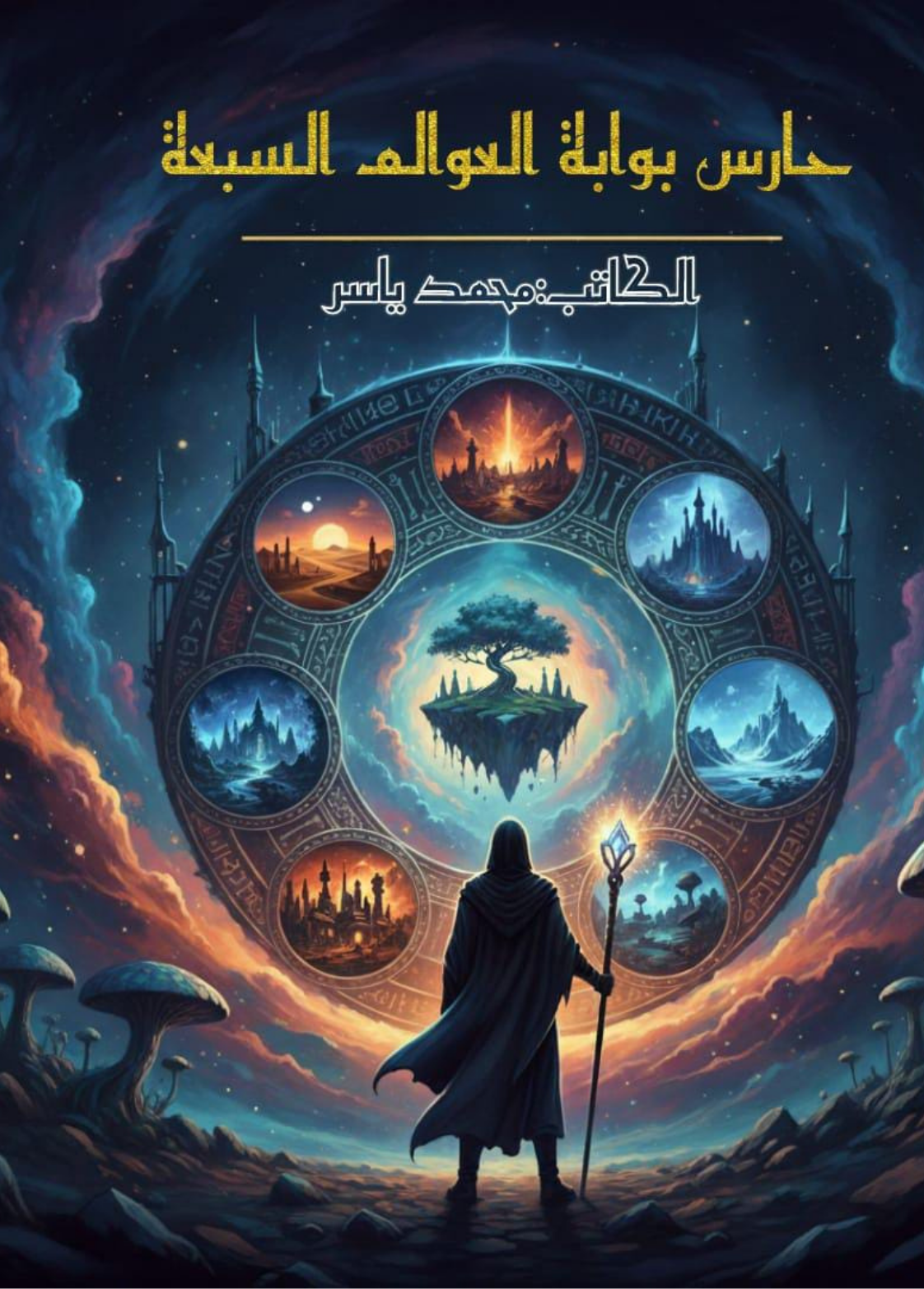 غلاف كتاب حارس بوابة العوالم السبعة - محمد ياسر