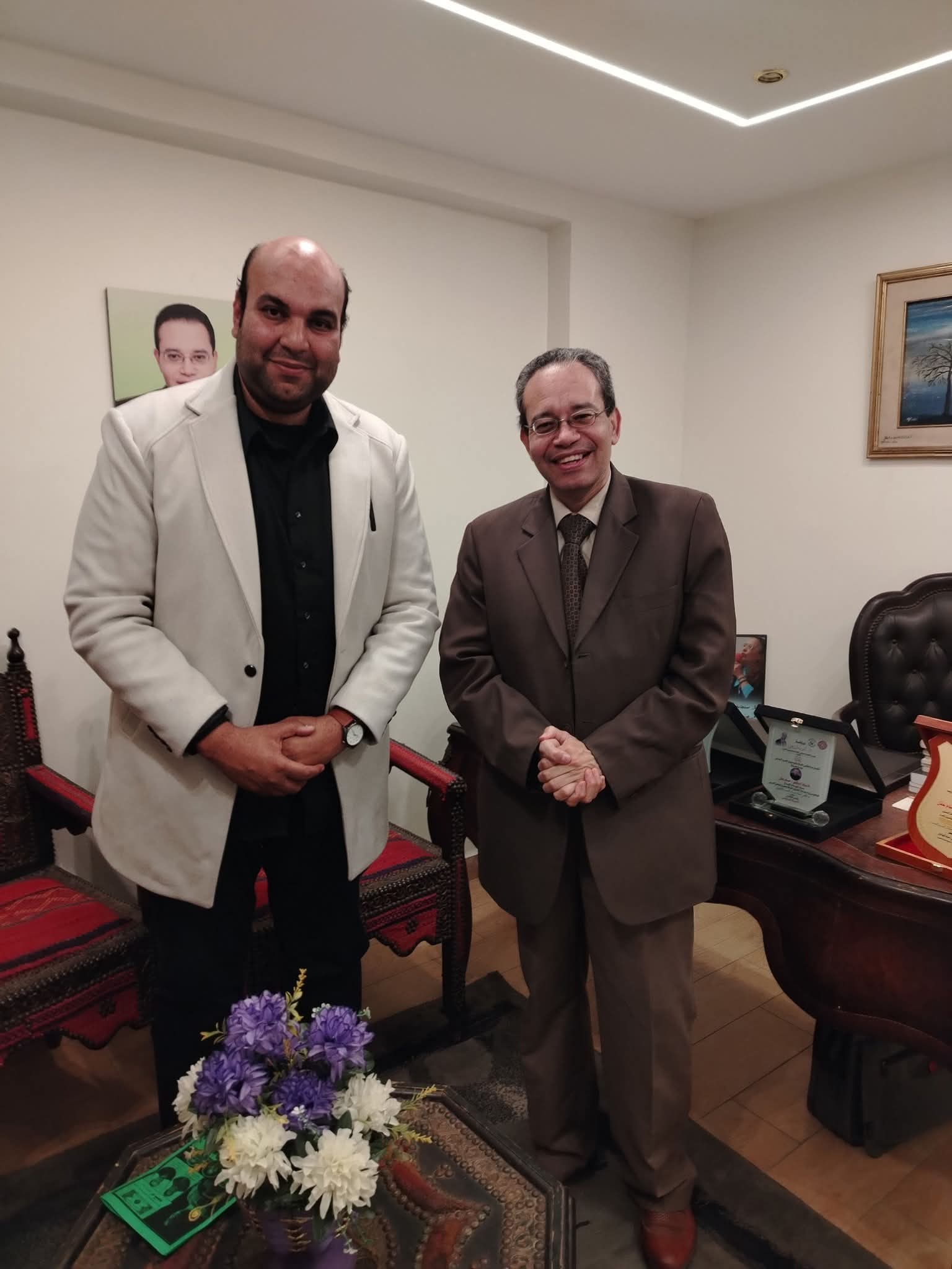 عضوية أحمد الكيال في ملتقى السرد العربي مع أ.د حسام عقل